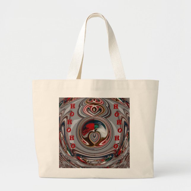 Bolsa Tote Grande Bonitas Cores de Festas de Natal (Frente)