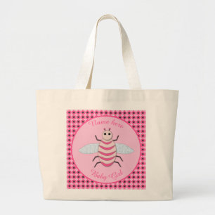 Bolsa Tote Grande Bonito Bebê Rosa Personalizada