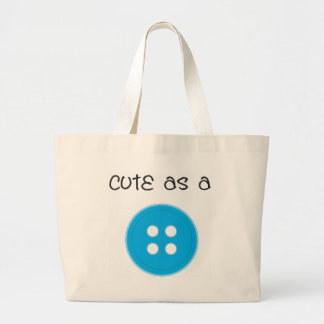 Bolsa Tote Grande Bonito como um botão - menino
