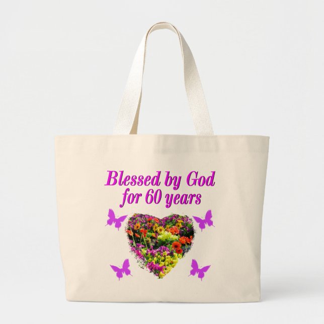 BOLSA TOTE GRANDE BONITO FLORAL 60º ANIVERSÁRIO DESIGN (Frente)