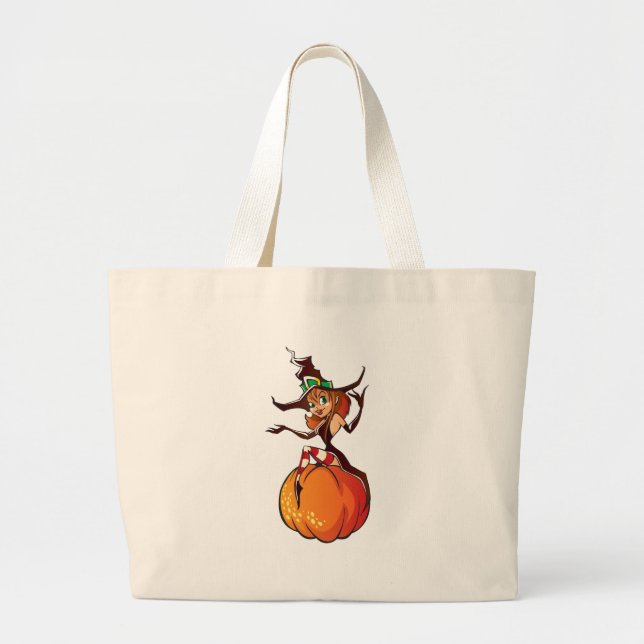 Bolsa Tote Grande Bonito Halloween (Frente)