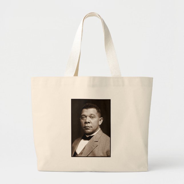 Bolsa Tote Grande Booker T. Washington O Acomodador Do Excelente (Frente)