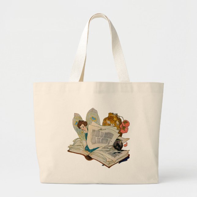 Bolsa Tote Grande Bookworm Fairy (Frente)