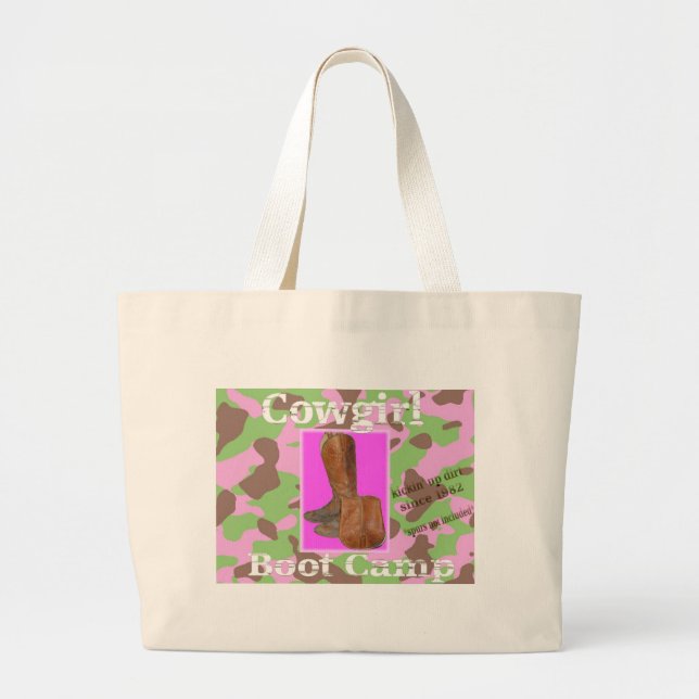 Bolsa Tote Grande Bootcamp da vaqueira (Frente)
