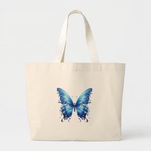 Bolsa Tote Grande borboleta azul