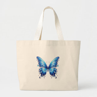 Bolsa Tote Grande borboleta azul
