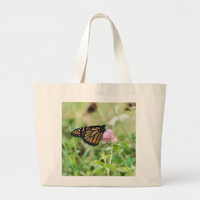 Bolsa Tote Grande Borboleta Monarca (Frente)