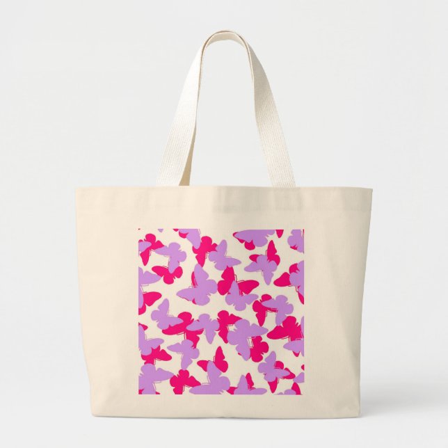 Bolsa Tote Grande Borboletas mergulhadas (Frente)