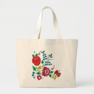 Bolsa Tote Grande Bordado de Kalocsa