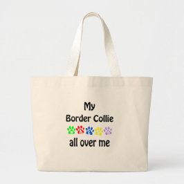 Bolsa Tote Grande Border Collie Walks Design
