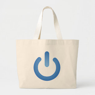 Bolsa Tote Grande Botão simples do poder