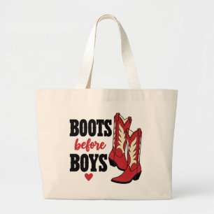 Bolsa Tote Grande Botas de Cowgirl e Cowboy Western Country Dança de