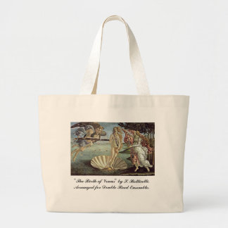Bolsa Tote Grande Botticelli, nascimento de Venus, para juncos dobro