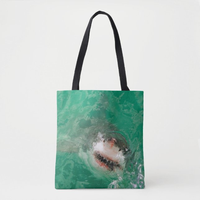 Bolsa Tote Grande branco Shark1 (Frente)