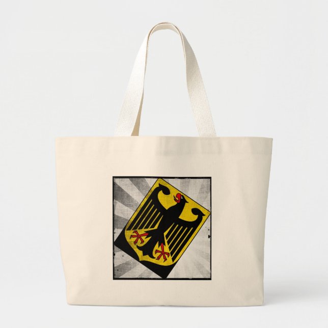 Bolsa Tote Grande Brasão de armas estilizado da Alemanha (Frente)