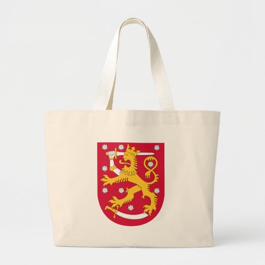 Bolsa Tote Grande Brasão de Finlandia - Suomen Vaakuna