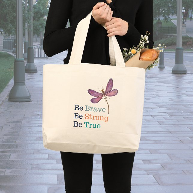 Bolsa Tote Grande Brave Strong True Dragonfly (Criador carregado)