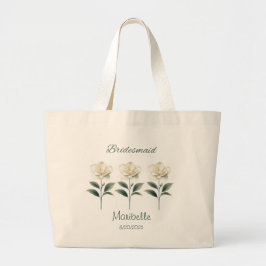 Bolsa Tote Grande Bridesmaid Gardenia Tote Bag Personalizada