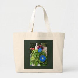 Bolsa Tote Grande Brilliant Blue Morning Glories