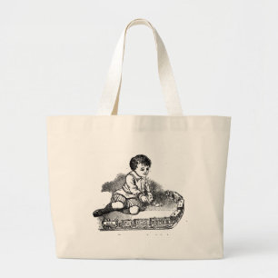 Bolsa Tote Grande Brincando com o Trem