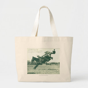 Bolsa Tote Grande Bronc Bucking famoso cinco minutos