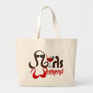 Bolsa Tote Grande Brunettes em Bikinis - Diversão do Fim de Semana
