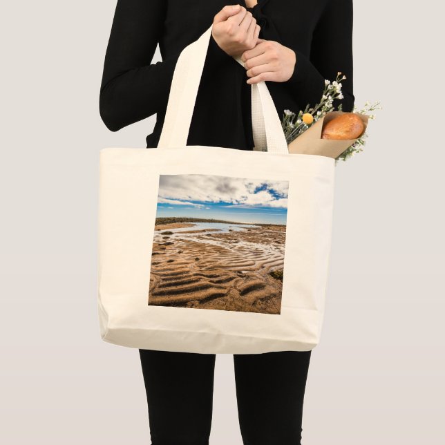 Bolsa Tote Grande Budir Beach, Islândia Large Tote Bag (Frente (produto))