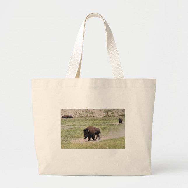 Bolsa Tote Grande Buffalo em movimento, fotografia (Frente)