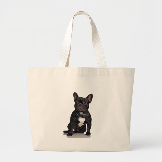 Bolsa Tote Grande Buldogue Francês (Frente)