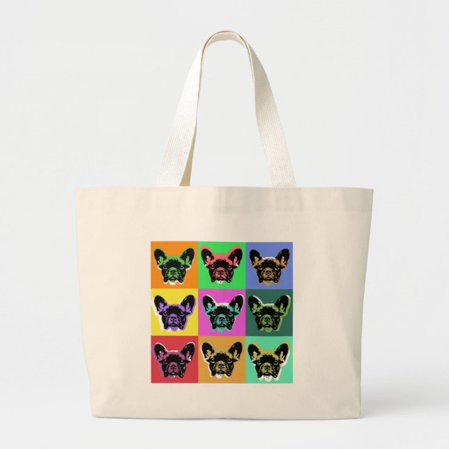 Bolsa Tote Grande Buldogue francês (Frente)