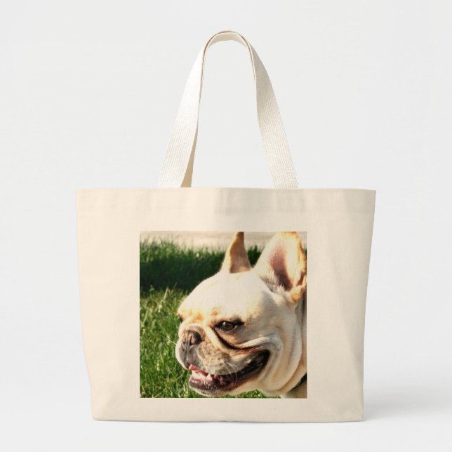 Bolsa Tote Grande Buldogue francês (Frente)