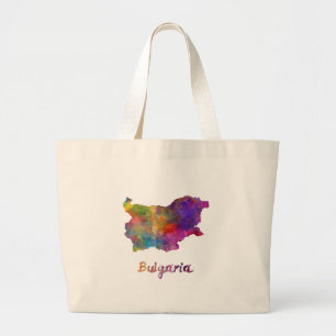 Bolsa Tote Grande Bulgária a aquarela
