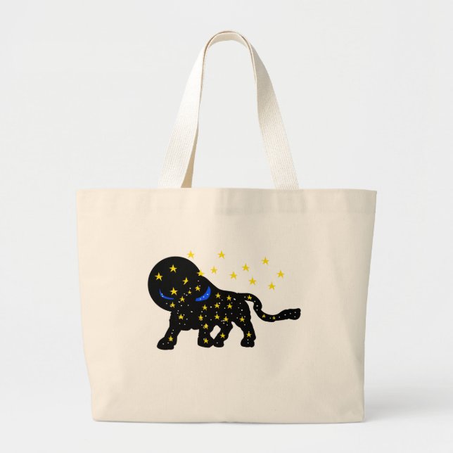 Bolsa Tote Grande Bull Zodiac Tote Bag – Strong Sign Energy Gift (Frente)