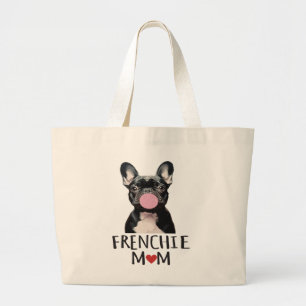 Bolsa Tote Grande Bulldog francês fofo