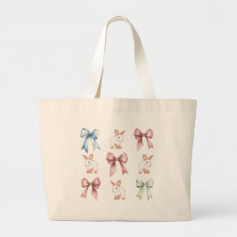Bolsa Tote Grande Bunnies and Bows Drawstring Backpack