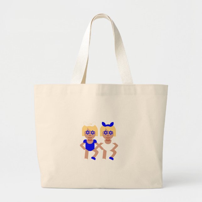 Bolsa Tote Grande bunny ears hanukkah (Frente)