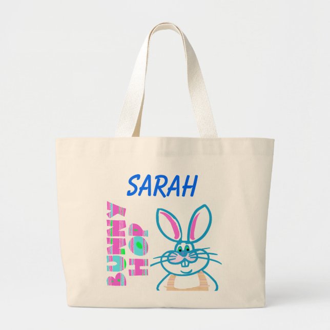 BOLSA TOTE GRANDE BUNNY ORIENTAL PERSONALIZADO TOTE BAG (Frente)