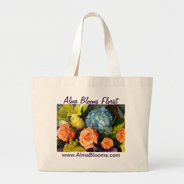 Bolsa Tote Grande Buquê Colorido (Frente)