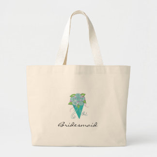 Bolsa Tote Grande Buquê de Noiva Aqua
