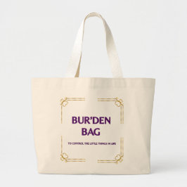 BOLSA TOTE GRANDE BUR'DEN BAG PURPLE CANVAS NEUTRAL TOTE BAG