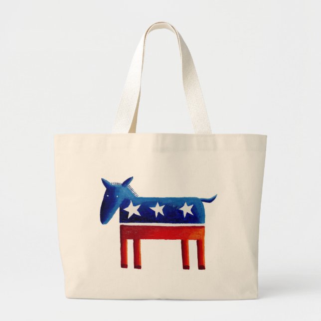 Bolsa Tote Grande Burro Democrata (Frente)