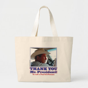 Bolsa Tote Grande Bush-Obrigado-You-Americano