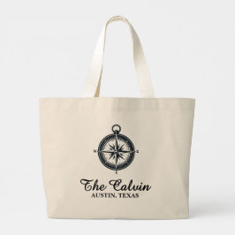 Bolsa Tote Grande Bússola de Navegação