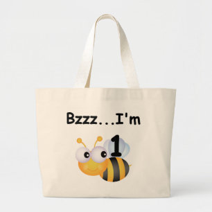Bolsa Tote Grande Buzz Bumblebee primeiro aniversario T-shirts e pre