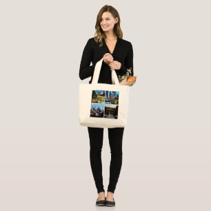 Bolsa Tote Grande CA Alberta - Calgary - Jardim do Sangue Azul -