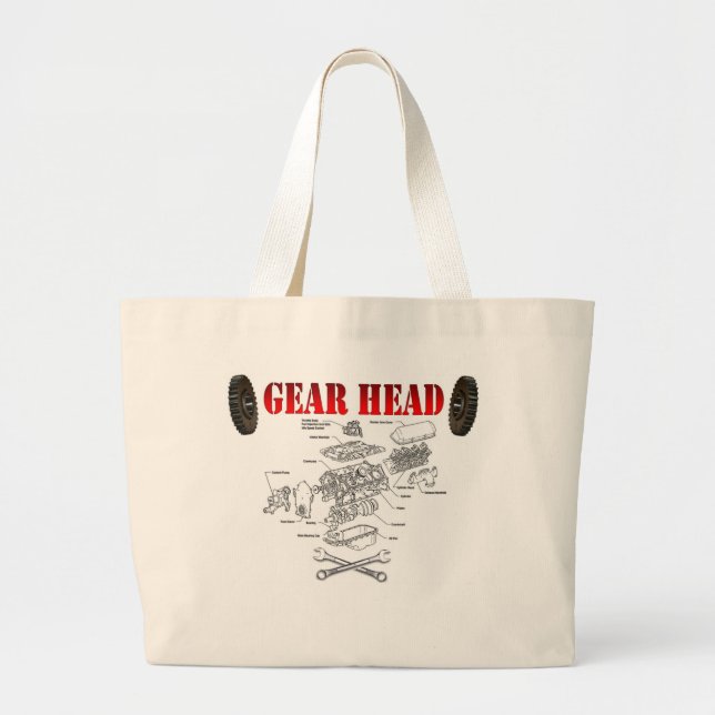 BOLSA TOTE GRANDE CABEÇA DE ENGRENAGEM (Frente)