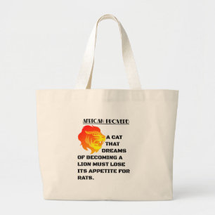 Bolsa Tote Grande Cabeça de Leão Rugindo