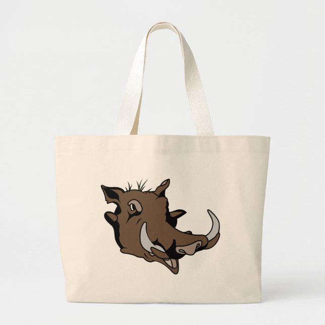 Bolsa Tote Grande Cabeça de Warthog (Frente)