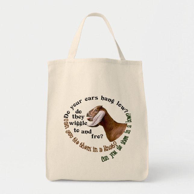 BOLSA TOTE GRANDE CABRA DE NUBIAN - SUAS ORELHAS PENDURAM BAIXO? (Frente)