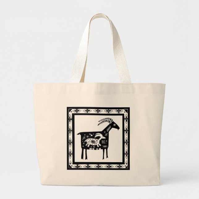 Bolsa Tote Grande Cabrito do Sudoeste da Montanha Mama com Bebê (Frente)